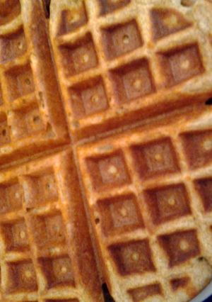 A picture of Whole wheat waffles.