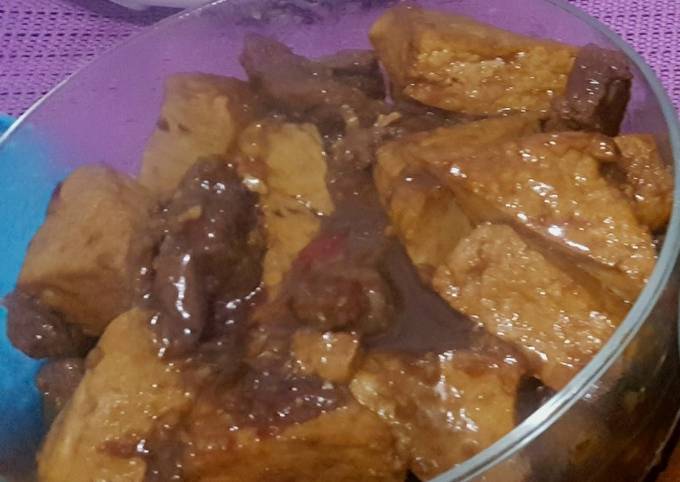 Semur Daging dan tahu kulit