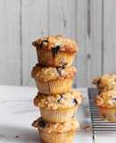 Moist Blueberry Crumb Muffins