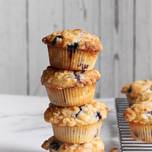 Moist Blueberry Crumb Muffins