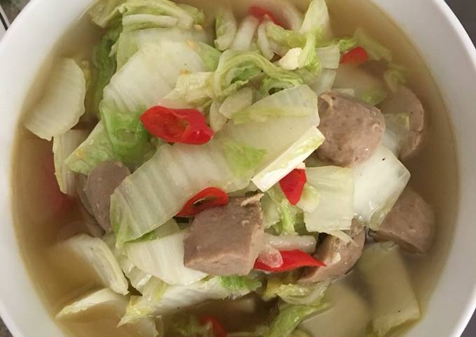 Resep Tumis Sawi Putih Bakso Oleh Shellena Tiarafaranezia Cookpad