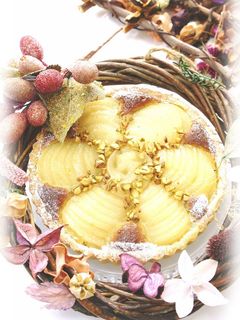 A picture of Jasmine Pear Tart.