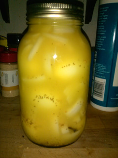 A picture of Sweet n Sour Pickled Eggs.