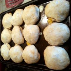 Pepper corn and cheese turkey biscuit sandwiches A picture of Pepper corn and cheese turkey biscuit sandwiches.
