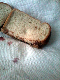 A picture of Nutella And Peanut Butter Sandwich.