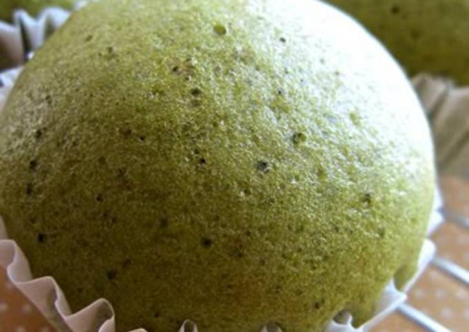 Matcha Steamed Bread with Pancake Mix