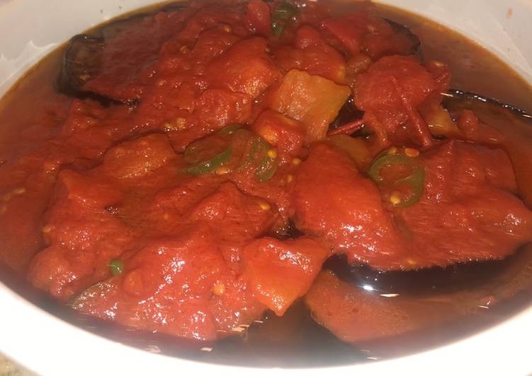 Step-by-Step Guide to Prepare Tasty Saucy Eggplant- Mosaa3a | This is Recipe So Great You Must Test Now !!