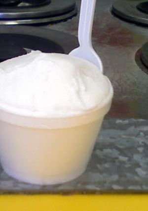 A picture of limber de coco ( puerto rican cup icee ).