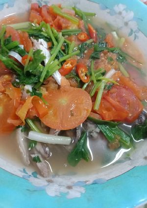 Hình của món Eat clean với cá bạc má kho mẳn.