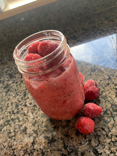 A picture of The BEST Strawberry Smoothie.