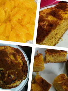 A picture of Basic Orange Cake with fresh orange peel.