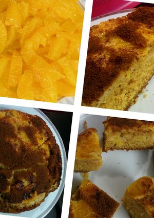 A picture of Basic Orange Cake with fresh orange peel.