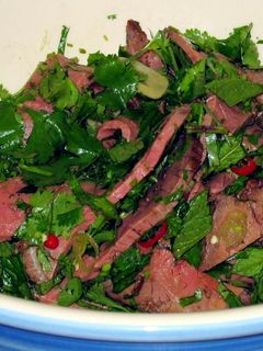 A picture of beef salad.