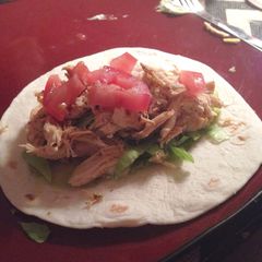 A picture of Easy Slow Cooked Pulled Chicken Tacos.