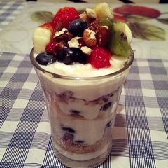 Healthy Greek Yogurt Parfait A picture of Healthy Greek Yogurt Parfait.