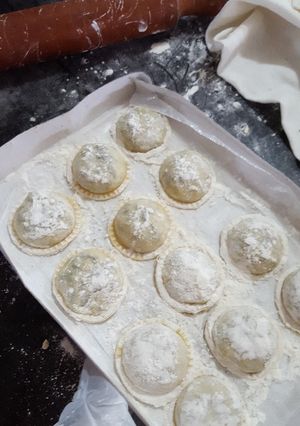Una foto de Sorrentinos de pollo y espinaca
