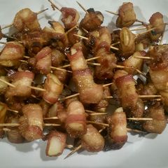 A picture of Candied Bacon Wrapped Potatoes.