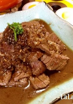 A picture of Rich Steak Sauce with Balsamic Vinegar.