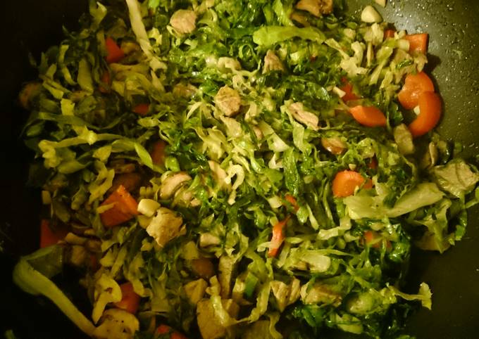 Wokked Andive with mushrooms Recipe