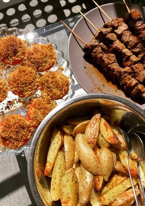 Une photo de Brochettes de bœuf marinées