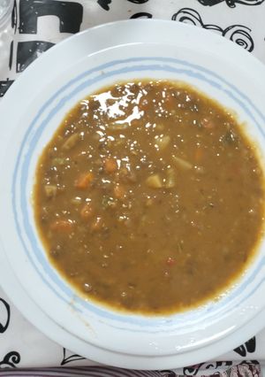 Una foto de Lentejas viudas. Thermomix TM6 TM5 y TM31