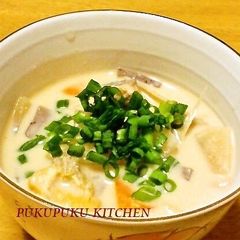A picture of Warming & Hearty Salmon and Sake Lees Soup.