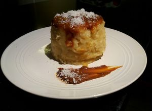 Una foto de Budín de pan en microondas