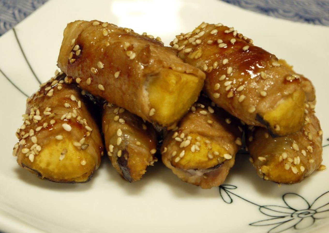 Sweet Potato Pork Rolls