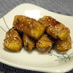 A picture of Sweet Potato Pork Rolls.