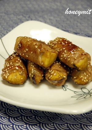 A picture of Sweet Potato Pork Rolls.