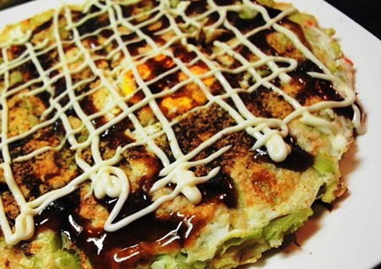 Recipe of Ultimate Okonomiyaki with Lots of Spring Cabbage