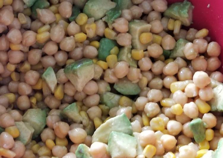 Chilean avocado, bean, and corn salad