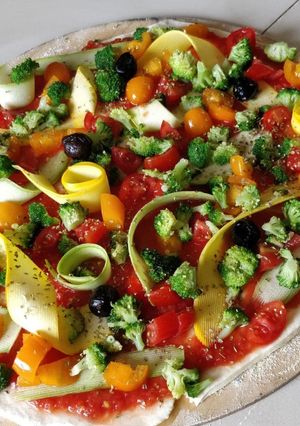 Une photo de Pizza aux légumes