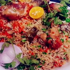 A picture of Pressure Cooker Instant Chicken Biryani.