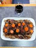 Plateada al vino tinto