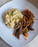 Carne con verduras salteadas🥘