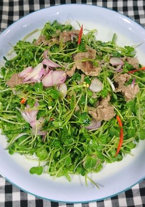 Hình của món Rau mầm trộn thịt bò.