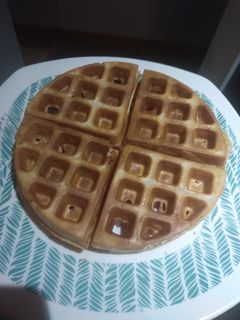 Una foto de Waffles de avena y proteína sin azúcar