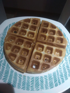 Una foto de Waffles de avena y proteína sin azúcar