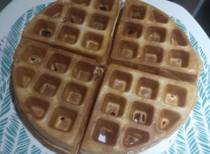 Una foto de Waffles de avena y proteína sin azúcar
