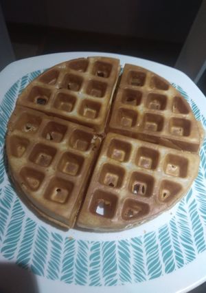 Una foto de Waffles de avena y proteína sin azúcar