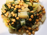 Garbanzos salteados con acelga y ajo