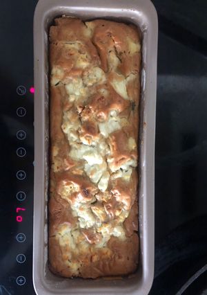 Une photo de Cake courgettes lardons et chèvre frais