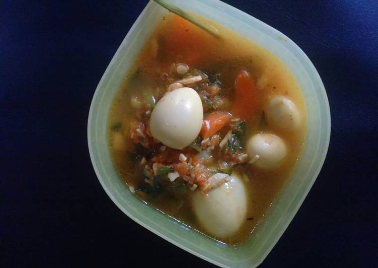 Bagaimana Membuat Soto telur tahu mpasi Anti Gagal