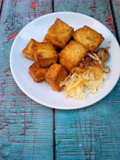 Baked tofu (Gashashshiyar awara) ainihin hoton girkin