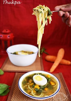 A picture of Thukpa l Tibetan Noodle Soup.