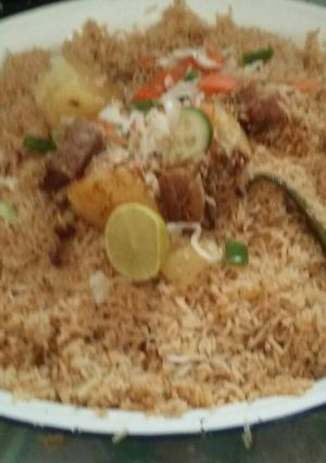 صورة لوصفة صيادية رز وبطاط