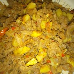 Meat pie filling A picture of Meat pie filling.