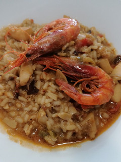 Una foto de 116. Arroz caldoso de sepia y gamba roja
