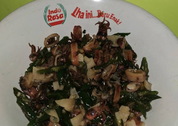 Cara Memasak Cepat Sambal cumi cabe ijo Ala Warung